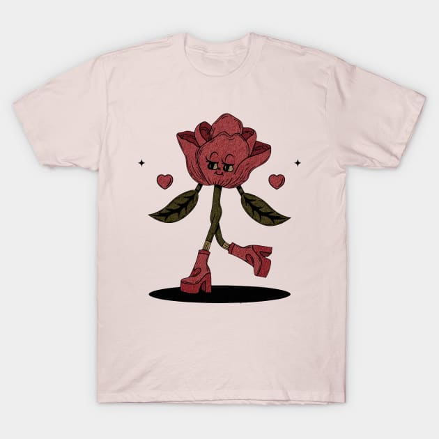 retro flower T-Shirt by vindips